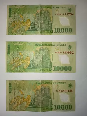 10.000 lei an 2000, Nicolae Iorga 1871-1940, 3 bucati   - imagine 4