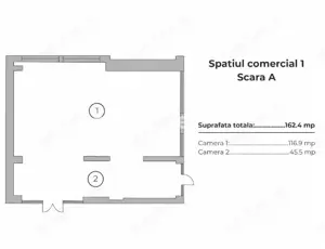Spatiu Com 163 MP - Vitrina 12ML - 2 Parcari | Vulcan Residence - Progresului - imagine 13