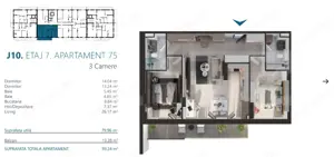 Apartament 3 camere, cu terasa 13 mp, super view, zona Elite