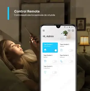 2 prize Wi-Fi smart TP-Link Mini Tapo P100 cu control vocal mod away - imagine 4