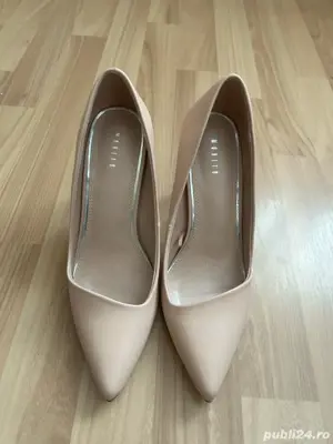 pantofi stiletto , bej , 38  - imagine 3