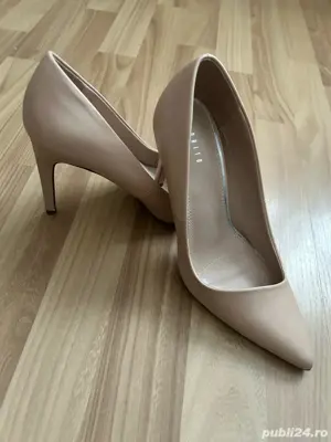 pantofi stiletto , bej , 38  - imagine 2