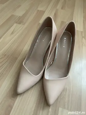 pantofi stiletto , bej , 38  - imagine 4