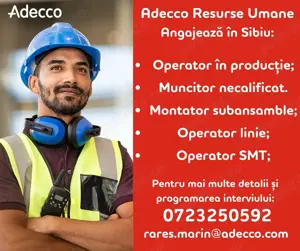 Angajam operator in productie - Sibiu