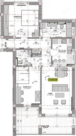 Apartament spatios cu 3 camere 2 bai si terasa de 15 mp - COMISION 0% - imagine 12
