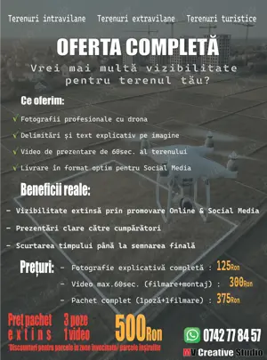 Servicii de Marketing - promovare imobiliară - terenuri