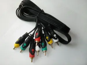 Cablu RCA tata audio - video cu 8 mufe RCA