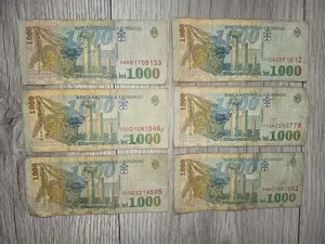 1000 lei an 1998, Mihai Eminescu 1850-1889, 6 bucati   - imagine 5