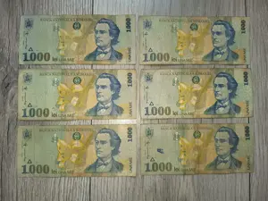 1000 lei an 1998, Mihai Eminescu 1850-1889, 6 bucati  