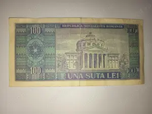 100 lei an 1966, Nicolae Balcescu  100 lei an 1966, Nicolae Balcescu - 1 buc 100 lei an 1966, Nicola - imagine 3