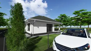 Tautii Magheraus (zona str. 4)   PROIECT NOU   casa pe parter, s.c.=150 mp, teren 500 mp - imagine 4