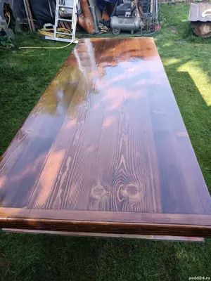 Mese, bănci și scaune din lemn masiv  - imagine 3