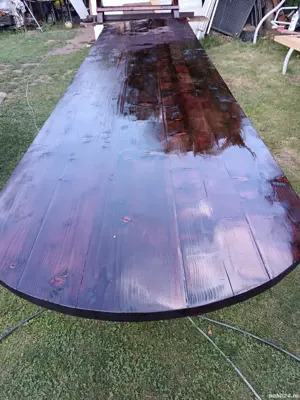 Mese, bănci și scaune din lemn masiv  - imagine 2