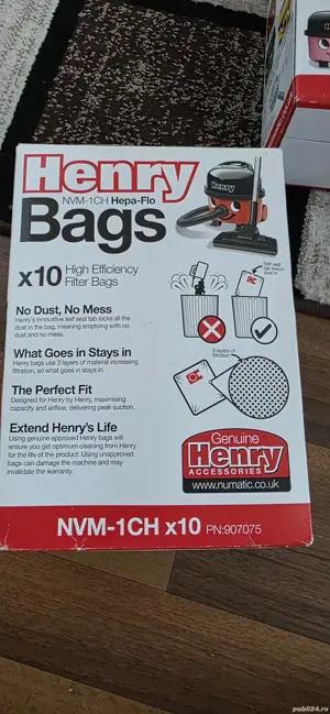 saci aspirator Numatic Henry  - imagine 3