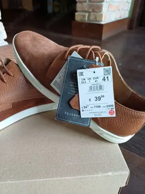 Pantofi piele naturala, Reserved, mar.41, 26.5 cm. - imagine 4