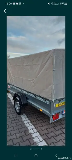 Remorca masa  750 kg de închiriat