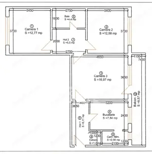 Apartament 3 camere,renovat,zona Take Ionescu