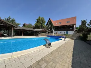 Proprietate de patrimoniu pe malul lacului Paleu - Teren 2.300 mp - piscina - Coliba lui Horea – cas