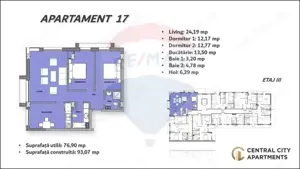 De vânzare Apartament Nou 3 camere, Cantemir, Oradea - imagine 2