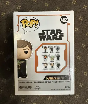 Figurina Funko POP! Star Wars - Luke Skywalker, with Grogu 482 - imagine 4