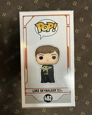 Figurina Funko POP! Star Wars - Luke Skywalker, with Grogu 482 - imagine 5