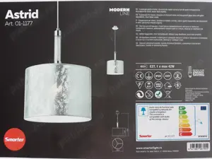 Lustra Suspensie ASTRID, crom, 1XE27, Smarter 01-1177 NOUA IN AMBALAJ ORIGINAL - imagine 2