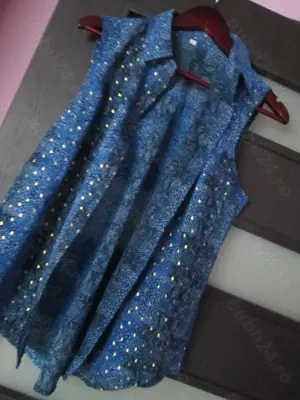 bluza albastra eleganta dame L M