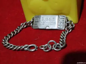 Brățară U.S ARMY din argint sterling WW2