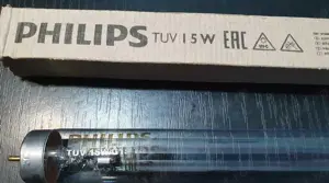 Neon pentru sterilizare 15W Philips TUV UV-C G15 T8 302.5 mm NOU - imagine 2