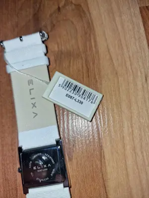 Ceas dama Elixa, curea din piele alba, cadran argintiu, E087-L330 nou - imagine 3