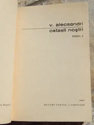 Ostasii nostri Vasile Alecsandri BPT Editura pentru Literatura 1967 - imagine 4