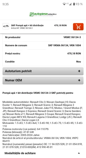 Distributie Duster Renault Megane etc - imagine 2