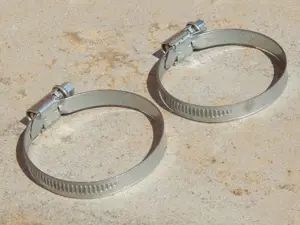 Set 2 coliere metalice cu surub strangere, norma 40-60