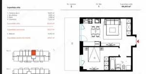 Apartament 2 camere, 45mp utili+15mp terasa, metrou, Hils Republica - imagine 10