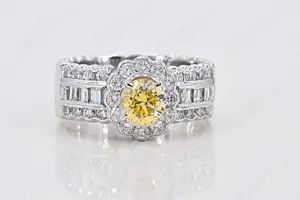 Vand inel platina cu diamante 1,86ct total Nou cu certificat