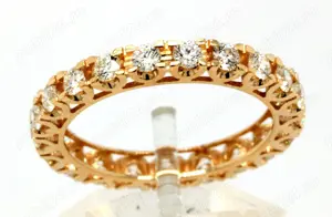 Vand inel aur eternity cu 1,20ct  diamante Nou cu certificat