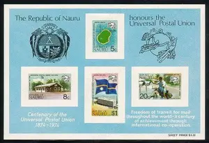 Timbre scumpe  - Timbre Centenar U.P.U. 1974 - OUTRE MER (1) - imagine 3