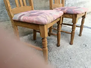 Set format din două scaune din lemn masiv  - imagine 5