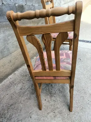 Set format din două scaune din lemn masiv  - imagine 3