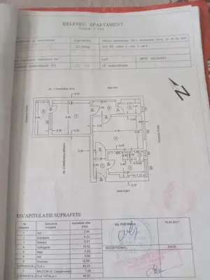 De Vânzare Apartament cu 2 camere 60.000 euro negociabil! 