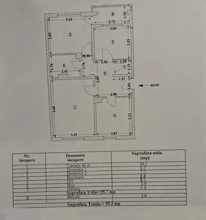 Ofer spre vanzare apartament 3 camere decomandate zona Inel II