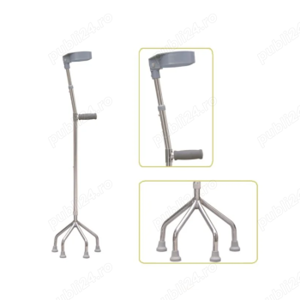 Carja cu 4 picioare Plus baston carja pumn - imagine 2