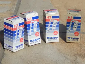 Bec auto halogen H3 Teslamp 55 W Pk 22s 12 V fab Cehia cu ambalaj - imagine 10