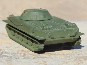 Macheta tanc usor amfibiu PT-76 fab URSS lipsa tun turela sc 1:72 - imagine 3
