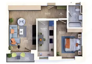 Apartament de vanzare, cu 2 camere, loc de parcare inclus, TVA INCLUS