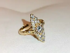 Vand Inel marquise aur galben 18k cu diamante 0,72ct total cu certificat