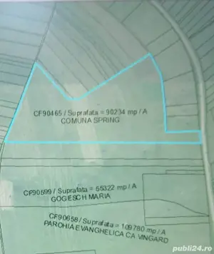 Teren arabil 90 000 mp, Șpring