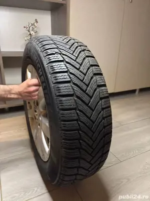 Roti Jante Aliaj Volkswagen + Anvelope Iarna Michelin Alpin 6 2023 - 195/65 R15 - imagine 5