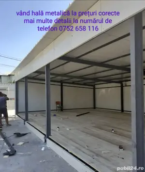 vând hală metalică de stoc