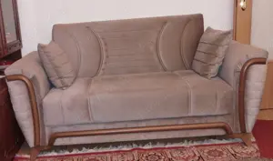 Canapea extensibila, bej-grafit